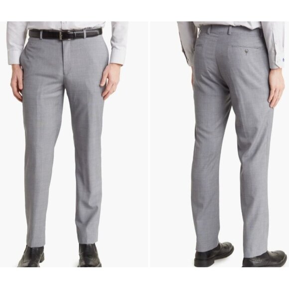 Calvin Klein Medium Grey Slim Fit Stretch Suit Pants Men Size 38 x 32 NWT